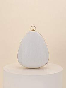 1 chiếc túi đeo chéo đính hạt hoa trắng, túi cầm tay dự tiệc dây xích cổ điển, túi dự tiệc phù dâu, túi đính sequin, phụ kiện váy dạ hội, túi độc đáo, đồ dùng đám cưới, quà tặng nữ, túi Giáng sinh, túi Ngày Valentine (mẫu ngẫu nhiên), quà tặng Ngày Valentine - Màu be - Xem 6