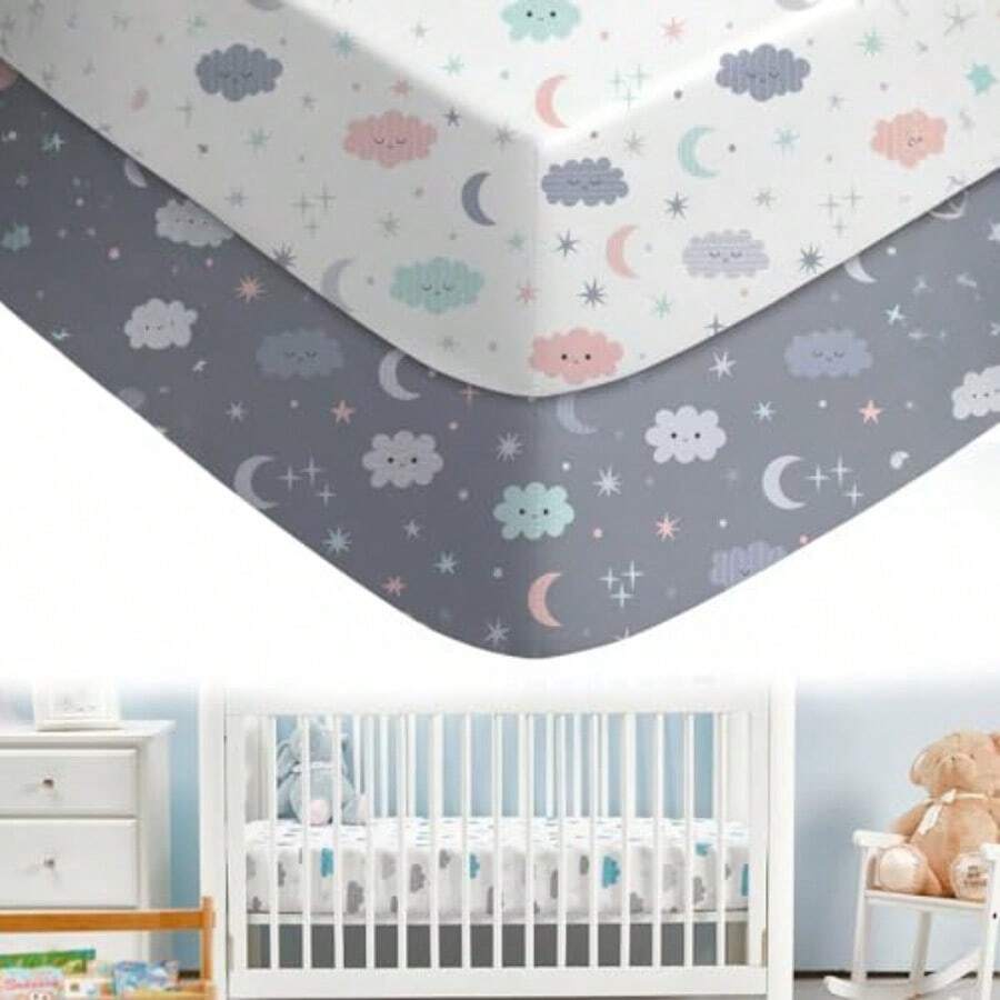 zxxSabanas para Cuna 130x70 Sabanas 100% algo Suave y Aable para la Piel Adecuado para colcon para Cuna de colcon para coleco Nus de Dos Coscuna para bebé - Tonosclaros - Ver 1
