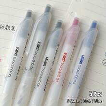 500pcs Low Center Of Gravity Neutral Pens, 0.5mm Minimalist Quick-Drying Ballpoint Pens - Multicolor - View 6
