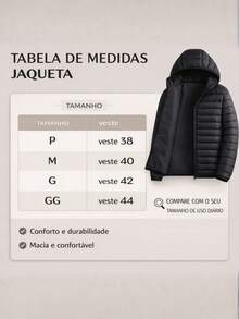 Waterproof Lined Puffer Jacket With Removable Hood, Unisex, Cold Weather Protection - màu đen - Xem 9