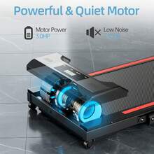 3.0 HP Quiet Folding Treadmill, 3 Workout Modes, Knee Protection Cushioning, Space Saving Under Bed Storage, For Home Apartment Office Fitness - 美規B型插(110-127V) - 查看 4