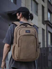 Ba lô nylon nhiều ngăn kiểu dáng Preppy dành cho nam; Có thể đựng laptop công sở 15.6 inch; Túi đi học nhẹ nhiều ngăn; Túi du lịch dung tích lớn; Túi đi làm hàng ngày tiện lợi; Túi sách đa chức năng; Thích hợp cho học sinh, học sinh trung học cơ sở, trung học phổ thông, y tá, giáo viên, doanh nhân, du lịch và nghỉ mát, công tác, đi làm hàng ngày, mua sắm, văn phòng, hẹn hò, leo núi, đào tạo, làm việc, quà tặng sinh nhật, quà tặng ngày lễ. - Nhiều màu - Xem 4