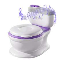 Entrenador Para Al Baño Para Bebés Con Sonido De Descarga,entrenador Para Ir Al Baño Para Bebés Con Sonido De Descarga Color Celeste Púrpura - Morado - Ver 1