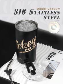 Disney Mickey Mouse Cartoon Cute 316 Stainless Steel Portable Drinking Cup With Straw, 480ml Double-Wall Vacuum Insulated Tumbler - Multicolor - View 9