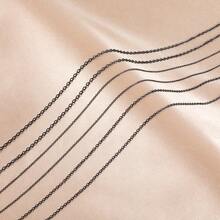 2米时尚不锈钢扁平细O形链，适用于DIY项链、手链、串珠首饰和珠宝制作 - 不銹鋼鏈條 - 查看 4