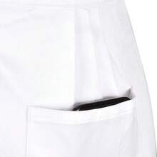 Women's Lace Apron With Pockets, Vintage Ruched Dress Style Cooking Apron For Kitchen, Waitress Uniform - White - View 4
