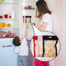 100-Pack Holographic Resealable Bag Zipper Food Storage Aluminium Foil Mylar Smell Bag Plastic Flat Packaging Pouch For Party Favor Food Candy Jewelry Lip Gloss Available In Multiple Sizes And Colors - 紅色 - 查看 7