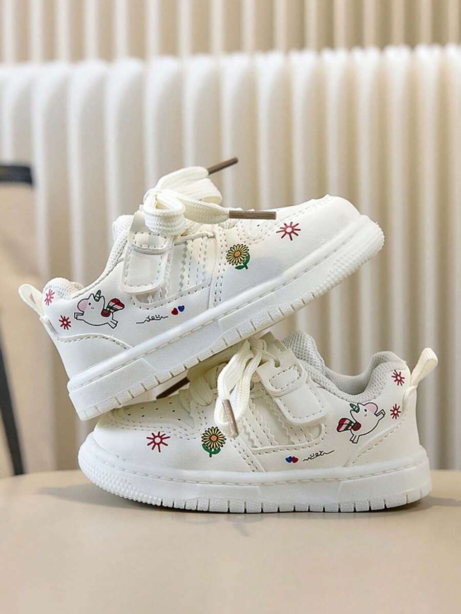 1 Pair Unisex New Breathable Low-Top Sneakers, Wear-Resistant Anti-Slip Casual Shoes, Fashion Versatile Student Running Shoes, Suitable For Spring & Autumn - Beige - View 1