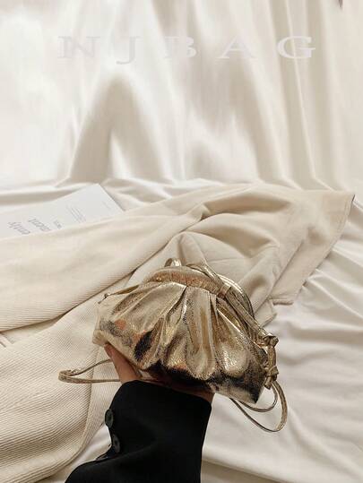 4-Season Clutch Bag, Fashion Chain Beaded Embroidered Floral Print Clutch Handbag, Suitable For Evening Party, Wedding, Banquet, Gathering, Gift, Mother's Day, Bridal, Bridesmaid. 1pc Floral Pattern Linen Fabric Mesh Embroidered Ruffle Cloud Clutch Bag, Shiny Elegant Evening Party Holiday Use