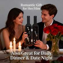 3/5 Pcs Elegant Design Red Wine Accessories Set, Corkscrew, Bottle Stopper, Pourer, Gift Box For Valentine's Day, Chinese New Year, Birthday, Wedding, Anniversary, Housewarming, Home Bar Daily Use - Multicolor - View 9