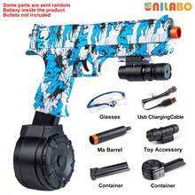 unilabo 令人兴奋的新型电动玩具枪 - 高精度射击玩具，配有防护眼镜，适合户外趣味派对、复活节礼物、派对用品 - 适合3岁及以上男孩女孩的理想节日、生日、返校礼物（不含子弹） - 彩色 - 查看 16