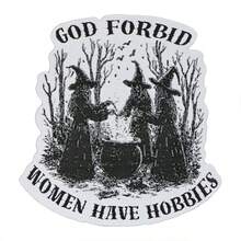1个“上帝禁止女人有爱好”熨烫刺绣布贴，黑白布贴，朋克风格布贴，适用于夹克、背包、帽子等。 - 多色 - 查看 9