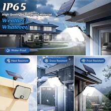Solar Security Light Motion Sensor Three Lighting Modes Split Design Panel 16ft Cable Remote Installation Constant Dim Light Motion Activated Bright Light Off Until Motion Mode Auto Dusk On Dawn Off IP65 Waterproof ABS Body Lithium Battery Solar Powered Outdoor Wall Light Garden Light Garage Light Yard Light Patio Light Backyard Light Driveway Light Pathway Light Porch Light Staircase Light Shed Light Corridor Light - Đèn tường năng lượng mặt trời 234LED - Xem 6