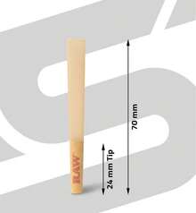 RAW Cones 70\/24 Sized | 50 Pack | Tiny Sized RAW Pre Rolled Cones 70mm In Length With A 24mm Tip - Small, Portable, For Quick Smoking Sessions - 50 Cone Pack - Màu A - Xem 2