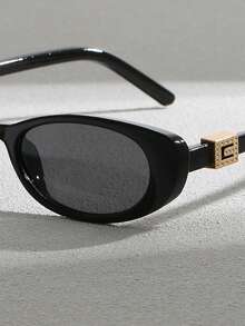 新款椭圆形小框女士优雅时尚眼镜，适合度假和旅行 - 彩色 - 查看 9