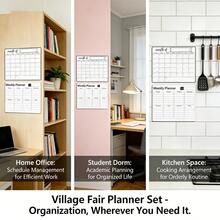 周/月计划表套装，磁性冰箱贴，个人日程板，适用于多种金属表面，套装包含笔和白板擦 - 套裝(6件套裝) - 查看 4