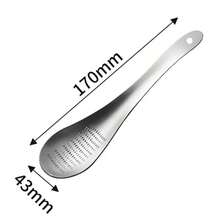 1PC Multifunctional Ginger Grater Spoon, Stainless Steel Garlic Grinder For Cooking & Baby Food Prep(L,S) - Multicolor - View 14