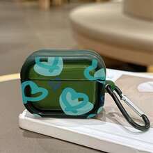Green Heart-Shaped Protective Case Compatible With Apple Wireless Earphone Case, Scratch-Resistant And Anti-Drop - Translucent Green - View 12