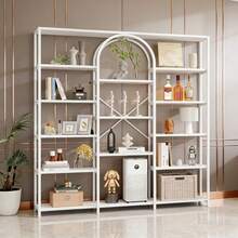 Bookcases - White + MDF+Metal + Modern-1 - View 1