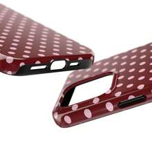 Red Base Pink Polka Dot Phone Case - Shock-Proof Phone Case, Compatible With IPhone 17/16/15/14/13/12/11 Pro Max/Pro Plus/12 Mini/13 Mini, Suitable For Galaxy S26 S25 S24 S23 S22 S21 Plus Ultra Phone Case. - Red Base With Pink Dots - View 6