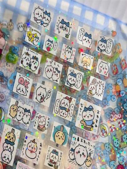 10张Jijakwa激光双层装饰贴纸，适用于行李箱、水瓶、手机壳、笔记本和日记本装饰，家居装饰，派对装饰，生日礼物，各种节日礼物，时尚高端，适合DIY，送给朋友或伴侣的绝佳礼物，适合毕业典礼、开业典礼、毕业礼物、派对礼物