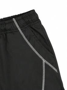1pc Men's Multi-Pocket Loose Cargo Shorts, Casual Sporty Shorts For Daily Commute, Workout, Outdoor, Leisure, Fitness, Running, Versatile Streetwear, Knee Length - Black - View 6