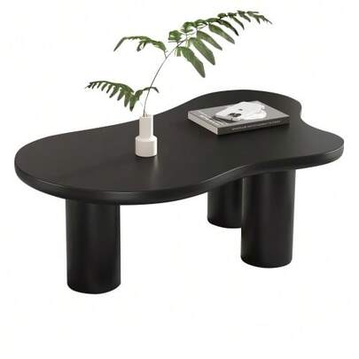 (Previous Reference: N625P256509510B) Irregular Cloud-Shaped Coffee Table, 107 Cm Long, 66 Cm Wide, 40.5 Cm High, MDF Top And PVC Legs, With Felt Pads