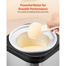 Heladera, 2 L, máquina para hacer helados eléctrica, automática, de gran capacidad, fácil de usar y limpiar, con carcasa de acero inoxidable, para yogur helado casero, sorbete de frutas, plata - Plateado - Ver 3