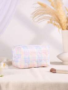 1pc Custom Name Embroider Cosmetic Bag Embroidered Name Toiletry Bag Light Convenient Large Capacity Toiletry Pouch Versatile Embroidery Customization Personalized Makeup Bag Custom Sanitary Napkin Storage Bag Travel Makeup Bag Embroidered Makeup Organizer Pouch Monogrammed Toiletry Bag Bridal Bridemaids Gift - Multicolor - View 16