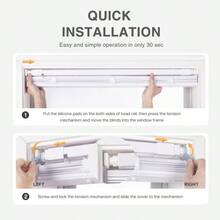 No Tools No Drill 1 Vinyl Mini Blinds, Cordless Blinds For Windows, Light Filtering Horizontal Window Blinds Amp Shades, 34 1 2 W X 48 H, White - Cordlesswhite3412Wx4 - View 5