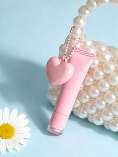 Brand New Refillable Empty Squeeze Tubes, Eye Shadow&Powder&Powder Blusher Subpackage, Pink Heart Lip Gloss Keychain Set, Cute Portable Lip Gloss With 3D Heart Charm, Ideal For Hydrating Lips & Decorating Handbags, Suitable For Teens, Fashion Enthusiasts, Perfect For Daily Commutes, School, Travel, Parties & Gift-Giving, Compact Portable Design, Versatile As Lip Gloss, Bag Charm