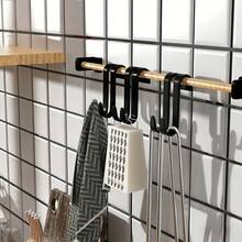 1/3pcs Towel Rack Hooks, Radiator Mounted Hanger Clips, No Drilling Strap Hooks For Hanging Towels & Clothes, Multifunctional Drying Rack, Suitable For Bathroom, Kitchen, Laundry Room Storage, Space Saving Home Decor, Dorm Essential, Housewarming Gift, Spring Home & Back To School Necessity - Black - View 8
