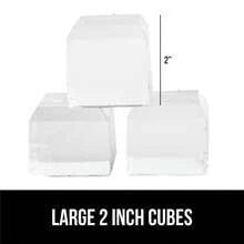 Slow Melting Large Silicone Ice Cube Tray For Freezer, Easy To Push 8 Giant Square Cubes, Use For Cocktails, Iced Coffee, Water Bottle, Frozen Puree, Kitchen Bar Essentials, 1 Pack, Gray - Xám - Xem 8