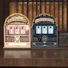 1 chiếc bảng đếm sách bằng gỗ, có thể dùng làm vật trang trí bàn làm việc, lịch để bàn thú vị hoặc đồ thủ công bằng gỗ. 1 chiếc bảng đếm sách bằng gỗ dùng để trang trí treo tường, trang trí giá sách thú vị, quà tặng trang trí, bảng theo dõi sách cá nhân hóa, bảng đếm số lượng sách đọc hàng năm, trang trí thư viện, trang trí theo dõi sách trên giá sách, quà tặng cho người đọc sách, quà tặng cho người yêu sách, quà Giáng sinh cho người đam mê sách. - Nhiều màu - Xem 4