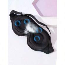 1PC Solid Color Eye Mask, Simple Black Sleep Mask, Suitable For Family, Travel, Bedroom, Travel, Office, School, And Back To School Supplies - Đen - Xem 6