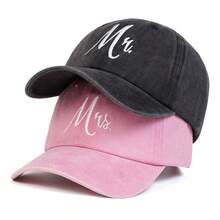 1顶男士MR字母刺绣棒球帽，时尚可调节防晒休闲帽，适合春季、秋季郊游、旅行、海滩、派对等场合。 - 彩色 - 查看 9