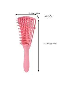 1pc 8-Prong Hair Brush, Hair Massage Straightening Comb, Hairstyling Curly Comb - Multicolor - View 4