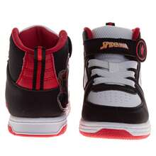 Marvel Spider Man Boys' Black & White High Top Sneakers (Toddlers Sizes 6-10/Little Kids Sizes 11-12) - Red - View 5