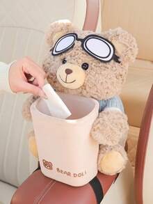 可爱熊猫车载纸巾盒和垃圾桶组合，实用汽车配件创意车载收纳架，方便车内收纳，小巧车载垃圾桶适用于所有车型，易于安装的车载收纳配件 - A - 查看 7