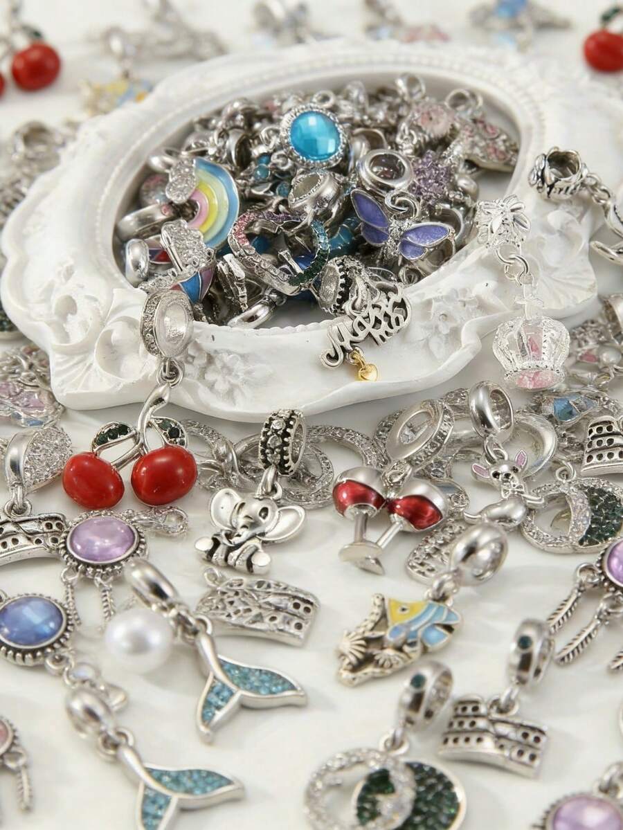 5/10/20pcs Random Fashion Bracelet Necklace DIY Accessories Couple Gift - Multicolor - View 1