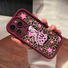 ベティ・ブープのヒョウ柄スマホケース。 17、 16 Pro Max、 15 Pro Max、 13、 12に対応。高級電気メッキ仕上げのソフトTPU素材を使用。クリーミーな波型テクスチャ。フルエッジ保護。正確なカットアウト。ぴったりフィット。快適なグリップと優れた質感。家族、友人、恋人、クリスマスのプレゼントに最適です。 - レッドCZ33 - チェックする 5