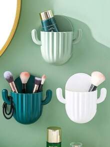 1pc Wall Mounted Storage Box, Bathroom Organizer, Bedside Storage Holder, Chopsticks Rack - Multicolor - View 4