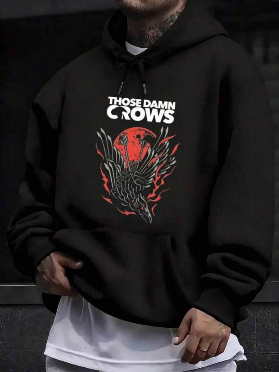 Men Outdoor Hoodies & Sweatshirts - Black - View 1