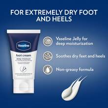 Vaseline [55g] Deep Moisturizing Foot Cream | Intensive Repair For Cracked Heels And Dry Feet | Contains Urea And Moisturizing Ingredients | Overnight Foot Mask | Non-Greasy | Urea, Cooling Effect | Foot Spa | Made In Korea - FOOT CREAM-55g - View 2