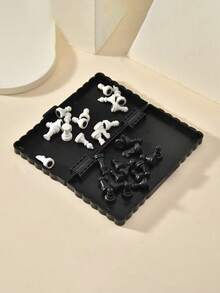 1 Set Mini Magnetic Chess Set, Portable Magnetic Chessboard, Foldable Magnetic Chess Pieces, Suitable For Travel, Leisure & Entertainment, Gatherings, Parties, Graduation Ceremonies - Multicolor - View 4