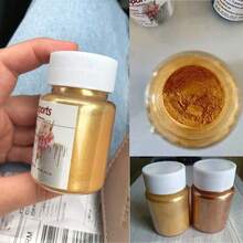 Bột vàng 10g, thích hợp dùng cho bánh mousse, kẹo dẻo, bánh macaron, làm bánh sô cô la, trang trí bánh sinh nhật hoặc đám cưới, bột ngọc trai tự làm, trang trí bánh, kim tuyến nến. - Nhiều màu - Xem 5