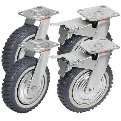 4 X Heavy Duty 8" Swivel Castor Wheels Trolley 200mm Furniture Casters 1000kg