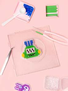 Fuse Beads Kit For Beginners - 3D Pixel Art Pendant & Jewelry Making Supplies With Chains, Creative Gift Idea (Iron Not Included) - Multicolor - View 7