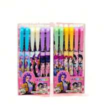 6pcs/Set KpopDemonHuntes  Erasable Gel Pens, Pressurized Erasable Ink Pens, Student Stationery, Manmo Signature Pens, Back To School Gift - Multicolor - View 2