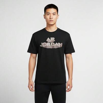  男士 Jordan AJ4 短袖针织无领T恤 TIQ6955-010